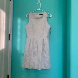 Sparkle Lace Fit & Flare Dress - White